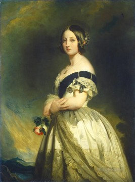  Victor Lienzo - La reina Victoria 1842 retrato de la realeza Franz Xaver Winterhalter